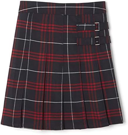 French Toast Girls Plaid Adjustable Waist Pleated-Front Two-tab Scooter