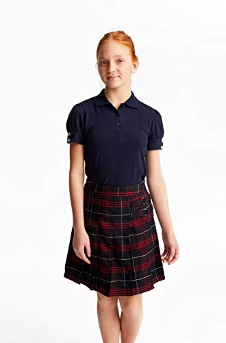 French Toast Girls Plaid Adjustable Waist Pleated-Front Two-tab Scooter