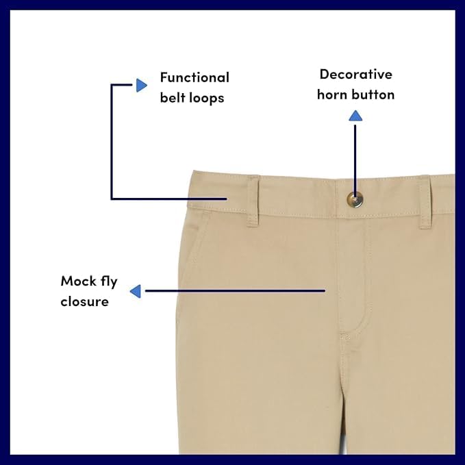 French Toast Girls' Pull-on Twill Pant (Standard & Plus)