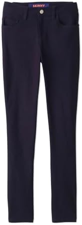 French Toast Little Girls' Super Stretch Skinny School Uniform Pants with Pockets