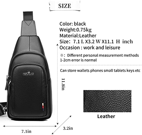 FSD.WG Sling Backpack For Men Chest Bag Crossbody Shoulder Bags Travel Bag Purse For Men With Water Resistant