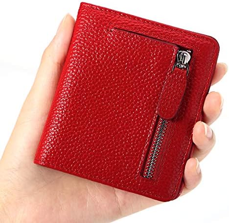 FUNTOR Small Wallets For Women Ladies Small Compact Bifold Pocket RFID Blocking Genuine Leather Wallet For Women