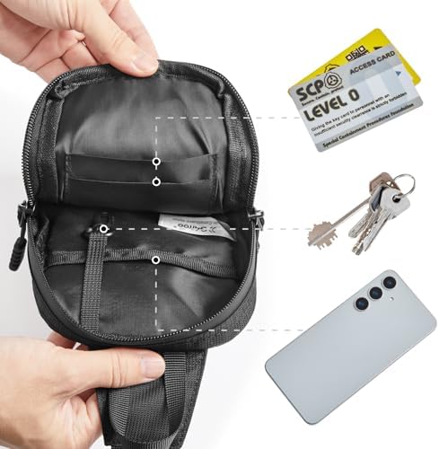 G4Free Waterproof Mini Crossbody Sling Bag Small Chest Fanny Pack For Men Lightweight Travel Sports Purse (Black)