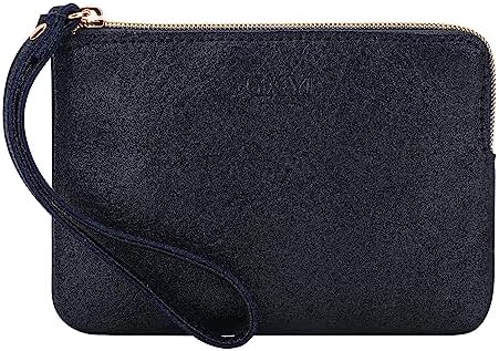 Genuine Leather 4.5 x 6.5 Wristlet Purse for Women Evening Wristlet Pouch Clutch Bag