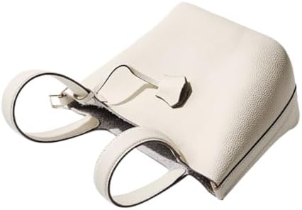 Genuine Leather Bucket Bag For Women - Textured Drawstring Closure Tote In Elegant Simplicity Gift