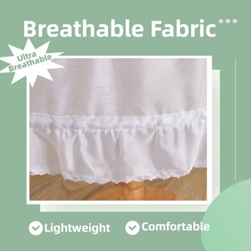 Girls Petticoat Underskirt With 3 Hoops Full Slip Crinoline Skirt