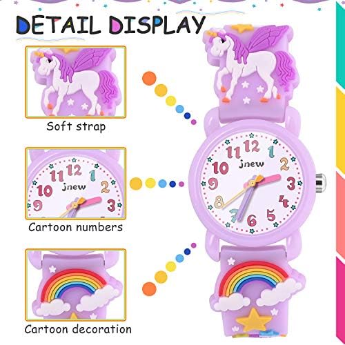 Girls Watch - 3D Cartoon Waterproof Toddler Watch Gifts For Girls Age 2-8 Toys For 3 4 5 6 7 Year Old Girls - Kids Gifts