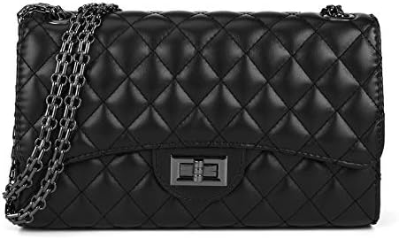 Gladdon Quilted Crossbody Purse for Women Trendy Ladies Shoulder Bag with Chain Designer Purses
