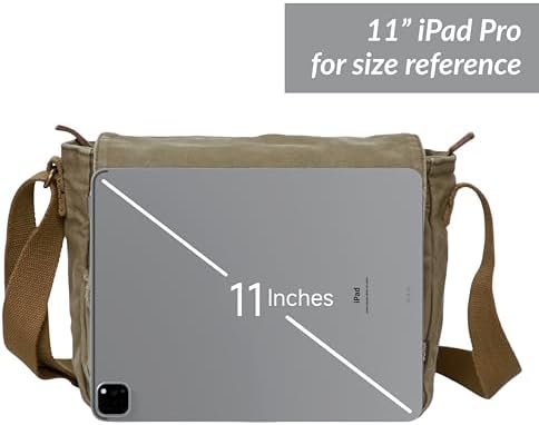 Gootium Canvas Messenger Bag - Vintage Crossbody Shoulder Bag Military Satchel