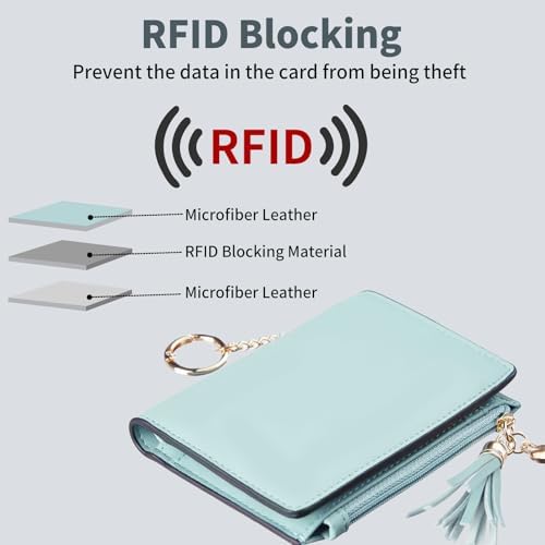 Gostwo Small Wallets For Women Stylish Womens Wallet With ID Window Zippered Coin Pocket And Tassel. Cute RFID Wallet For Women Ideal For Teen Girls Commuters And Women For Daily Use