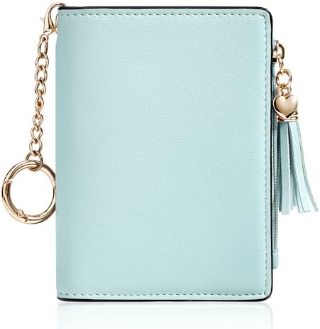 Gostwo Small Wallets for Women Stylish Womens Wallet with ID Window Zippered Coin Pocket and Tassel. Cute RFID Wallet for Women ideal for Teen Girls Commuters and Women for Daily Use