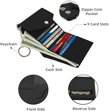 Gostwo Womens Wallet RFID Blocking Small Wallets Woman Credit Card Holder Trifold Ladies Wallets With Coins Zipper Pocket