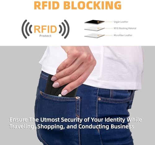 Gostwo Womens Wallet RFID Blocking Small Wallets Woman Credit Card Holder Trifold Ladies Wallets With Coins Zipper Pocket