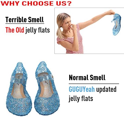 GUGUYeah Princess Costumes Jelly Flats Shoes Cosplay Birthday Party Dress Up Sandals For Little Girls Toddler Or Kids