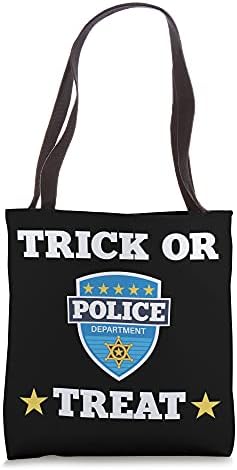 Halloween Costume Police Officer Trick or Treat Tote Bag