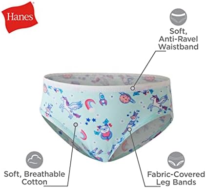 Hanes Girls And Toddler Underwear Cotton Knit Tagless Brief Hipster And Bikini Panties Multipack (Colors May Vary)