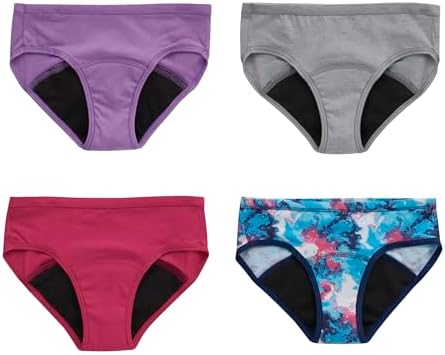 Hanes Girls' Comfort Period. Boys'hort & Hipster Period Underwear Moderate Protection Multi-Pack