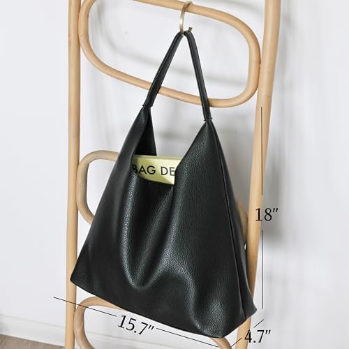 Hobo Bags For Women Soft Vegan Leather Shoulder Handbag Slouchy Tote Purses