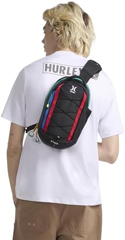 Hurley Men's Crossbody Sling Bag Black One Size