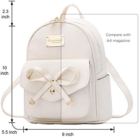 I IHAYNER Girls Bowknot Cute Leather Backpack Mini Backpack Purse For Women