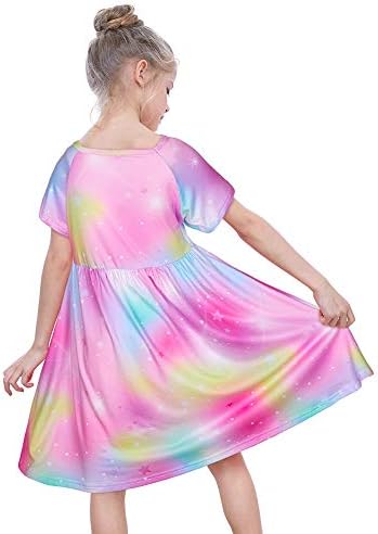 ICOSY Girls Nightgowns Unicorn Dress Pajamas For Kids Toddler Princess Nightgown Dress Unicorn Clothes For Girls