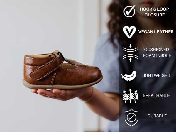 Jack & Lily Baby Toddler & Kids Girls' Mary Jane Shoes – Soft Sole Dress Shoes For School Party & Wedding