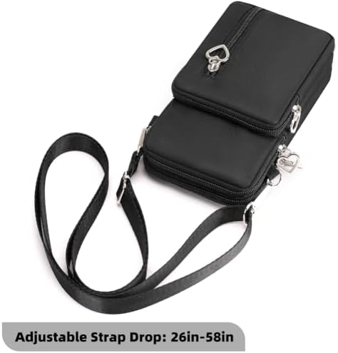JANKS Small Crossbody Bag For Women - Mini Phone Purses With Crossbody Strap And Wallet - Nylon Arm Bag