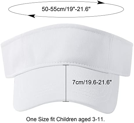 Jastore Kids Girls Boys Packable Hat Sun Visor Hats Cotton Sports Summer Golf Visor Hat
