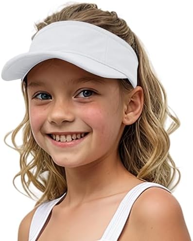 Jastore Kids Girls Boys Packable Hat Sun Visor Hats Cotton Sports Summer Golf Visor Hat