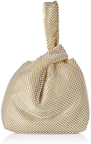 Jessica McClintock Womens Logan Mesh Pouch Evening Bag
