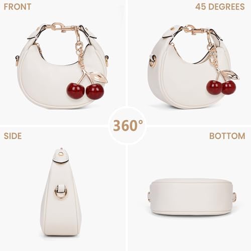JQWSVE Small Top Handle Bags For Women Rhinestone Mini Purses Ladies Handbags Trendy Crescent Mini Crossbody Purse