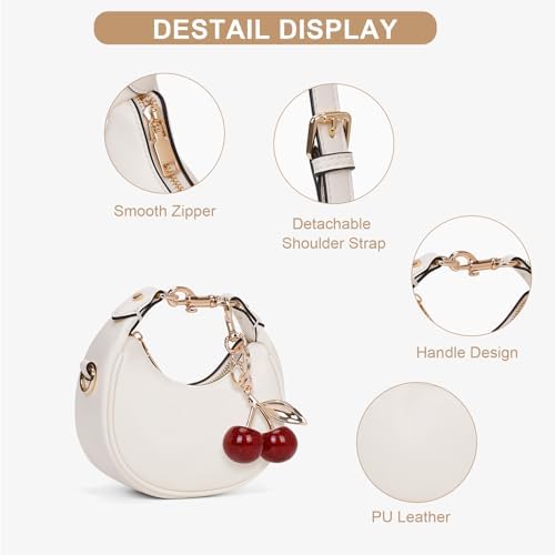 JQWSVE Small Top Handle Bags For Women Rhinestone Mini Purses Ladies Handbags Trendy Crescent Mini Crossbody Purse