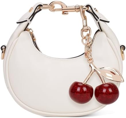 JQWSVE Small Top Handle Bags for Women Rhinestone Mini Purses Ladies Handbags Trendy Crescent Mini Crossbody Purse