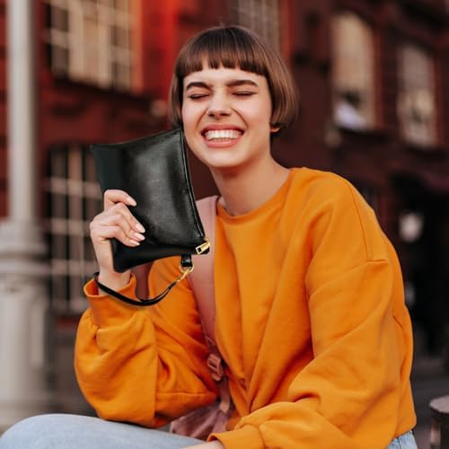 K.E.J. Clutch Purses For Women Wallet Wristlet Small Wallet Purses Clutch Handbags Zipper Purse For Ladies Women Gifts