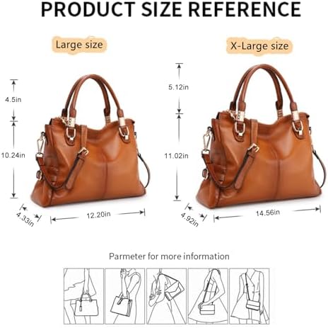Kattee Soft Women Genuine Leather Purses And Handbags Satchel Tote Shoulder Bag