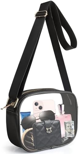 KETIEE Clear Crossbody Bag Stadium Approved Clear Purse Bag for Concerts Sports Events Festivals