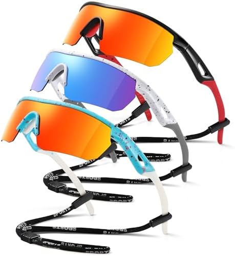 Kids Sunglasses Youth Baseball Sun Glasses Polarized Sports TR90 Lightweight UV400 Cycling Shades Frame Boys Girls