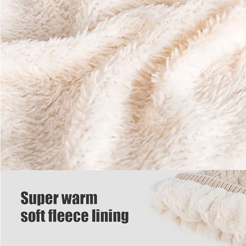 Kids Winter Beanie Hat Children's Warm Fleece Lined Knit Thick Ski Cap With Pom Pom For Boys Girls