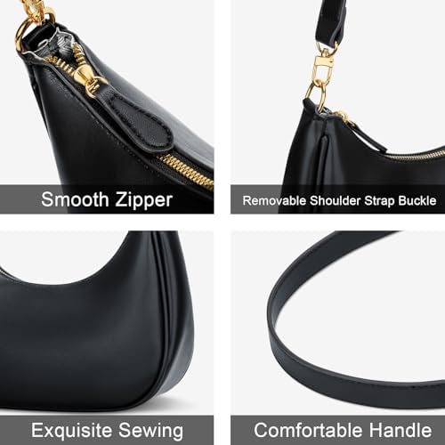 KKXIU Shoulder Bag For Women Small Purse Cute Clutch Hobo Handbag Trendy Crescent Bag