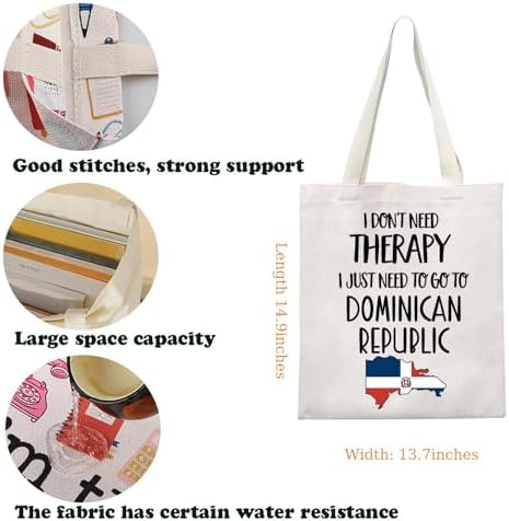 KUIYAI Dominican Republic Trip Tote Bag Dominican Republic Lover Gift Dominican Republic Vacation Gift Dominican Getaway Gift