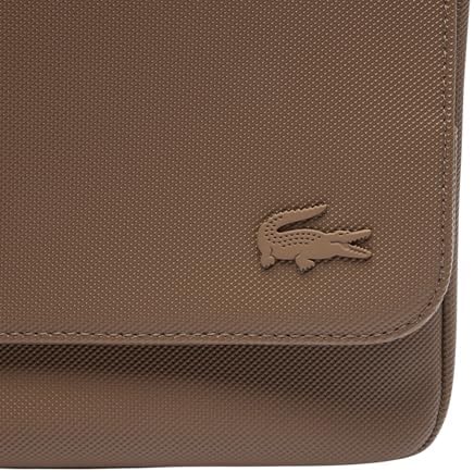 Lacoste Mens Classic Flap Close Shoulder Bag Brown One Size