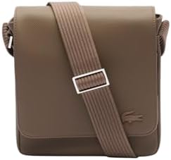Lacoste Mens Classic Flap Close Shoulder Bag Brown One Size