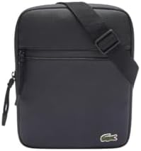 Lacoste Mens Medium LCST Zippered Petit Piqué Crossover Bag