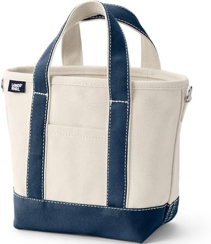 Lands' End Open Top Canvas Tote Bag
