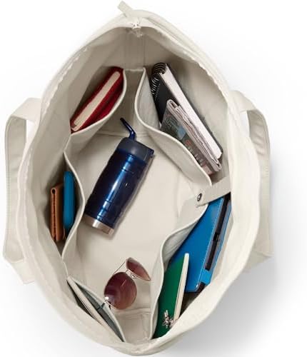 Lands' End Zip Top Canvas Tote Bag