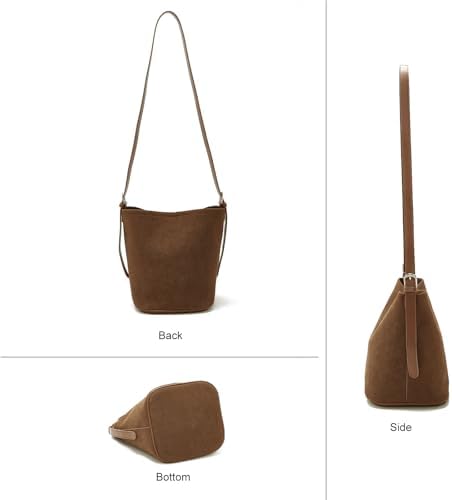 LAORENTOU Canvas Designer Shoulder Bag For Women Bucket Crossbody Bag For Ladies Large Capacity Tote Bag