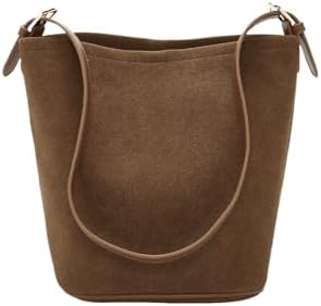 LAORENTOU Canvas Designer Shoulder Bag for Women Bucket Crossbody Bag for Ladies Large Capacity Tote Bag