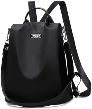 Large Travel Backpack for Women Waterproof Back Pack Black Shoulder Bag Fashion Backpack Purse Anti-Theft Daypack for College Work