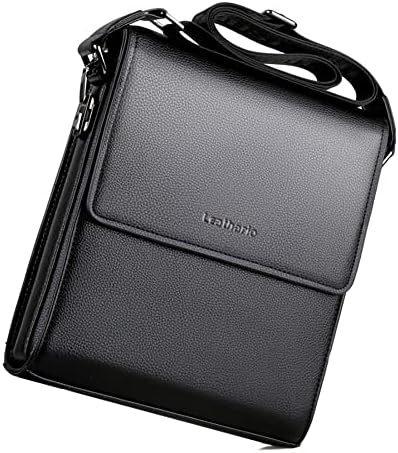 Leathario Men's Crossbody Bag Vegan Leather Shoulder Messenger Purse Sling Satchel For Work Business Travel