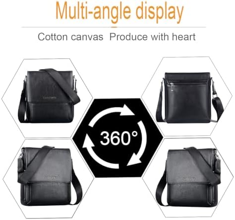 Leathario Men's Crossbody Bag Vegan Leather Shoulder Purse Side Sling Satchel Small Messenger For Travel Work Daily